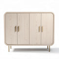 Wooden sideboard with four doors and gold handles 90 x 40 x 75cm
