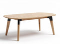 Wooden dining table with black metal legs 150 x 90 x 75cm