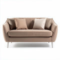 Light brown fabric two-seater sofa with removable cushions 180 x 85 x 75cm